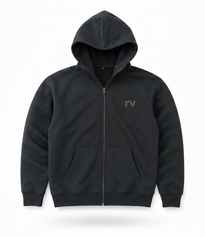 Zip-up Hoodie Black